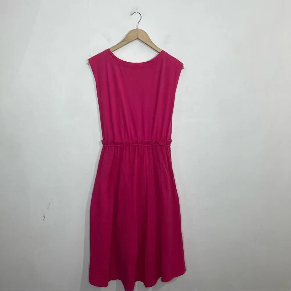 Daily Practice by Anthropologie Everyday Tee Dress XS Raspberry Rose/Hot Pink - Picture 3 of 15